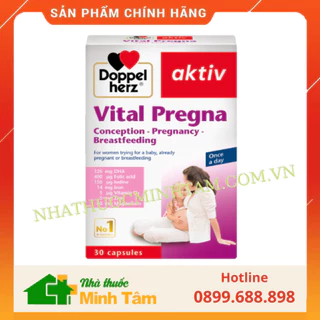 Vital Pregna - Bổ sung vitamin phụ nữ mang thai và cho con bú- Hộp 30 viên