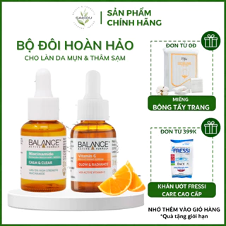 Tinh Chất Dưỡng Trắng Da Mờ Thâm, Serum Dưỡng Ẩm Balance Active Formula Serum 30ml (Vitamin C, Niacinamide) Saikou