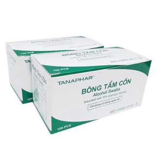 Bông tẩm cồn 70 - sát trùng tiện lợi, nhanh gọn (hộp 100 miếng)