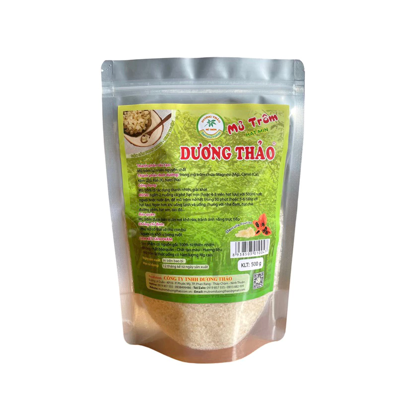 500g [CHÍNH HÃNG LOẠI 1]Mủ trôm nguyên chất cao cấp hạt mịn 500 gr (ngâm nở trong 30 phút)