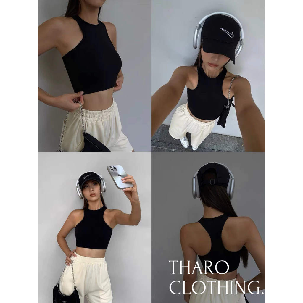 Áo Ba Lỗ Lưng Nhỏ, Dáng Ngắn Croptop - Tharo Clothing [AO00134]