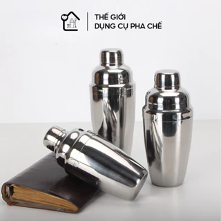 Bình lắc shaker pha chế chất liệu inox, Bình lắc pha chế trà sữa cocktail dung tích 350ml, 550ml, 750ml