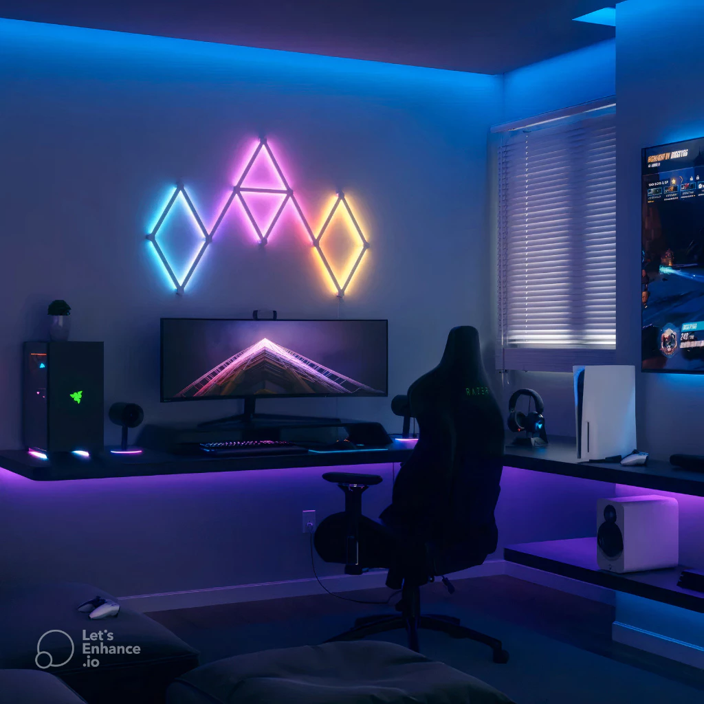 Đèn Led Trang Trí Thanh Lắp Ghép Gắn Tường RGB Cảm Biến Âm Thanh