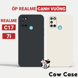 Ốp lưng Realme C17, 7i cạnh vuông Cowcase | Vỏ điện thoại Realme bảo vệ camera toàn diện TRON