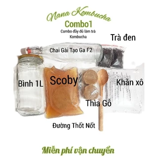 ComBo SCOBY/ KOMBUCHA Đầy Đủ Làm Trà Kombucha Có Bảo Hành Và Cẩm Năng Hướng Dẫn Nuôi.