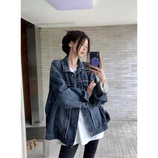 [CÓ ẢNH CHẤM TỰ CHỤP] Áo khoác jean oversize mỏng-jacket nữ