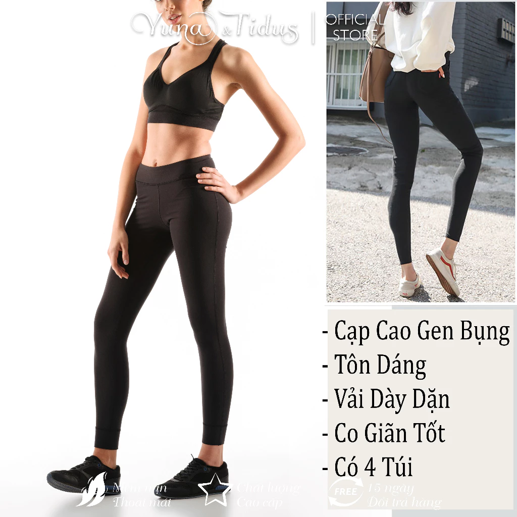 Quần legging Cạp Cao Hàng Xuất Xịn Fullbox - Quần Gen Bung