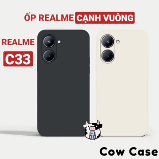 Ốp lưng Realme C33 cạnh vuông Cowcase | Vỏ điện thoại Realme bảo vệ camera toàn diện TRON