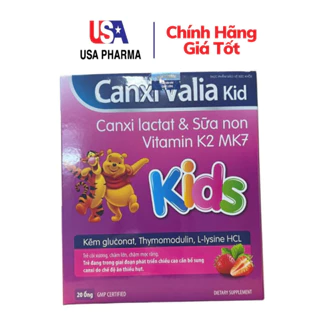 CANXI VALIA KID bổ xung canxi,giúp phát triển chiều cao, giúp bé phát triển xương và răng - Hộp 20 ống x 10ml