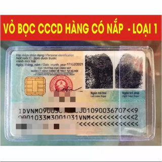 01 Cái Bọc chống xước chip CCCD - ATM, Vỏ bọc căn cước công dân trong suốt có nắp bảo vệ thẻ