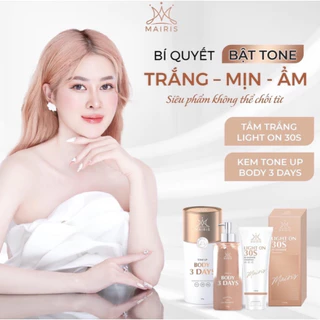 Combo ủ tắm trắng Light On 30s + BODY truyền trắng 3 DAYS 100% nguyên liệu nhập khẩu trắng hồng ngay sau lần đầu sử dụng