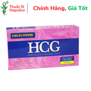 (CHE TÊN SẢN PHẨM) Que Thử Thai HCG Goldentime Thử Thai Nhanh Chóng Chính Xác 99.9%