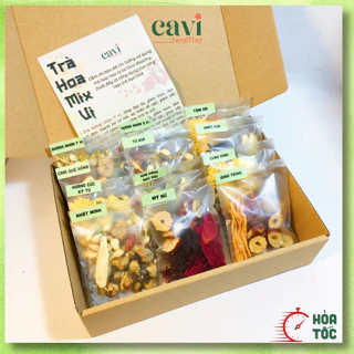 Trà hoa thảo mộc mix nhiều vị gói 10gr-15gr dưỡng nhan, an thần, ngủ ngon - Cavi Healthy