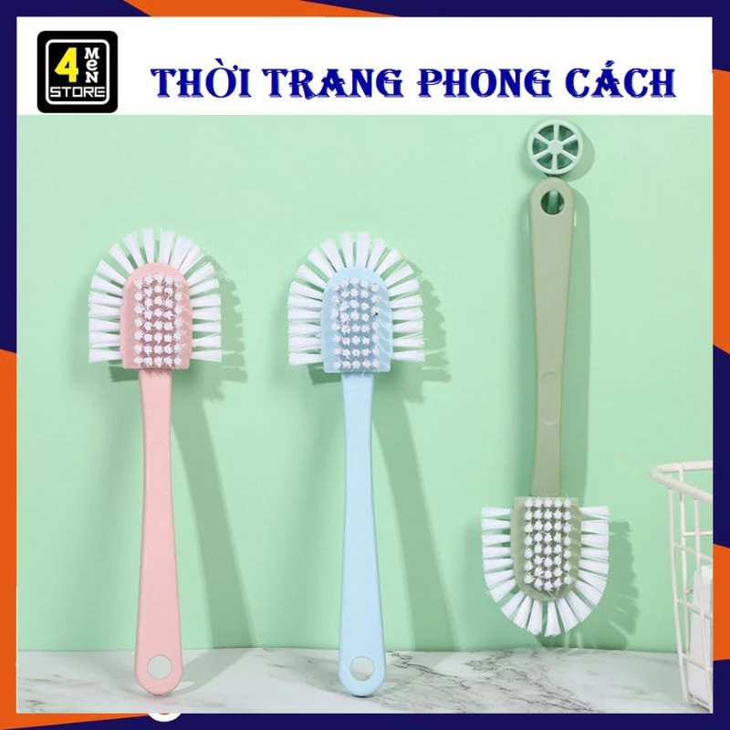 Bàn Chải Chà Giày 5 Mặt Chuyên Dụng - Chổi Cọ Đánh Giày Dép ,Vệ Sinh Những Chỗ Hẹp, Sâu của Giày Cán Dài