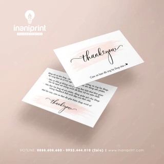 Thiệp Cảm Ơn Dễ Thương, Thank You Card, Card Cán Ơn - THANK YOU LOANG HỒNG