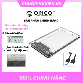 box ổ cứng 2.5 Orico 2139U3 hỗ trợ SSD và HDD 2.5" USB 3.0 chuẩn Sata 3 sẵn cáp đi kèm - hàng chính hãng