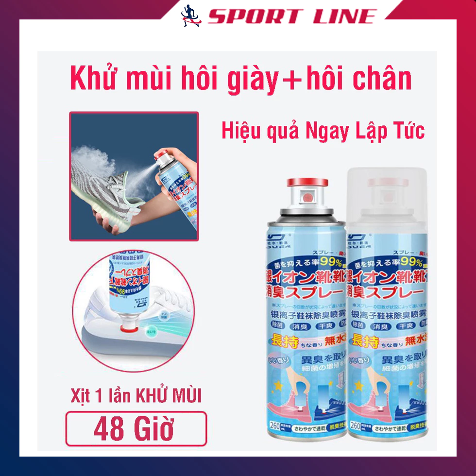 Bình Xịt Khử Mùi Hôi Chân Hôi Giày Nhật Bản Mát Lạnh Hương Thơm Giữ Cực Lâu Dài