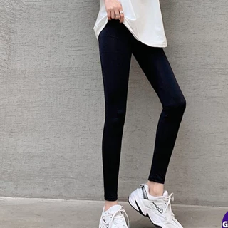 Quần Legging nữ dài cạp cao tôn dáng nâng mông vải cotton dày dặn co giãn 4 chiều Quần Legging lưng cao đi học công