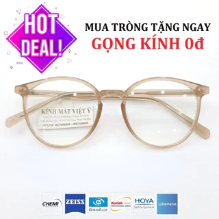 Gọng kính mắt tròn càng cốt kim loại