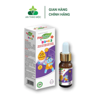 Fitolabs D3k2 vitamin d3 mk7 giúp bé hấp thu canxi tăng chiều cao xương răng chắc khỏe.