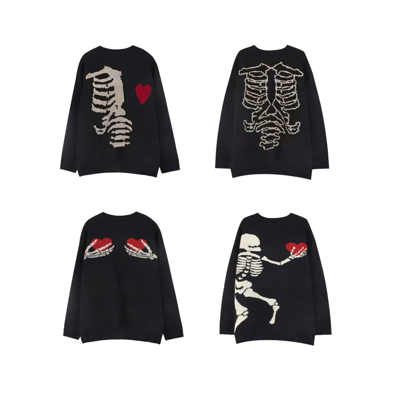 Áo len hoạ tiết Skeleton Heart form xuông ( có sẵn, chính hãng đẹp nhất thị trường )