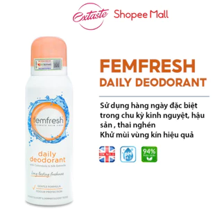 Xịt khử mùi và thơm mát vùng kín cao cấp femfresh daily deodorant spray 125ml  Extate Official Mall