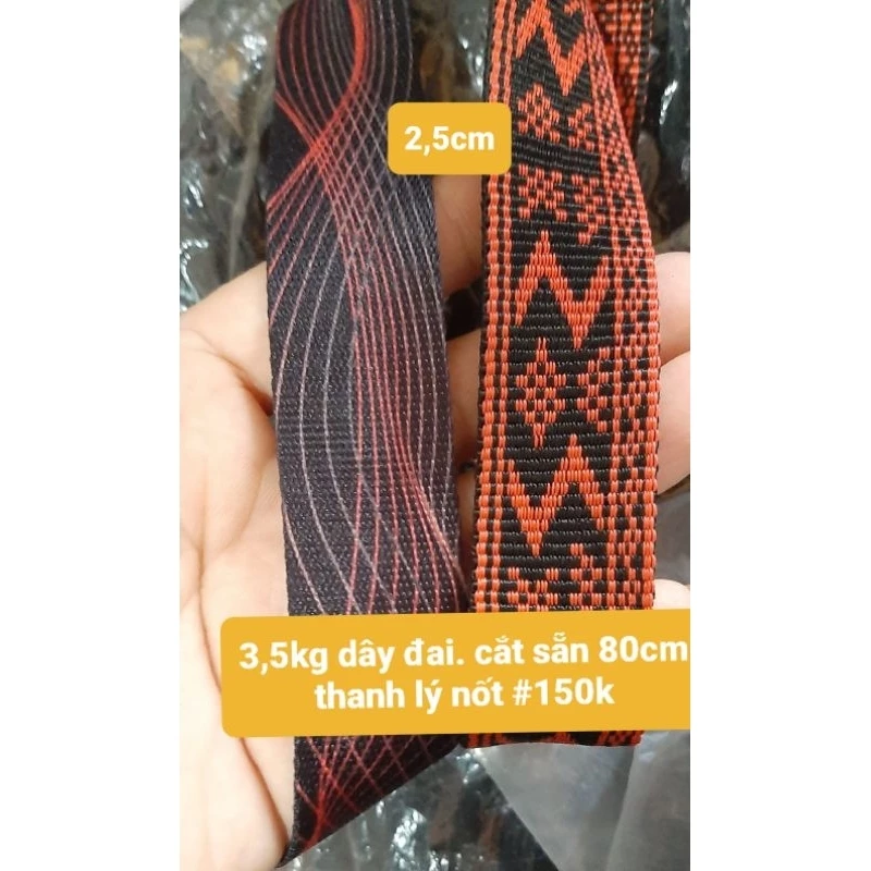 dây đai ba lô,túi xách bản 2,5cm cắt sẵn 80cm (#thanh #ly)
