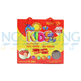 1 lốc yến sào Nunest Kids vị dâu ( 6 lọ x70ml )