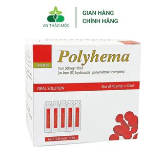 Polyhema Bổ sung sắt cho phụ nữ đang mang thai, trẻ em thiếu máu hộp 40 ống 10ml