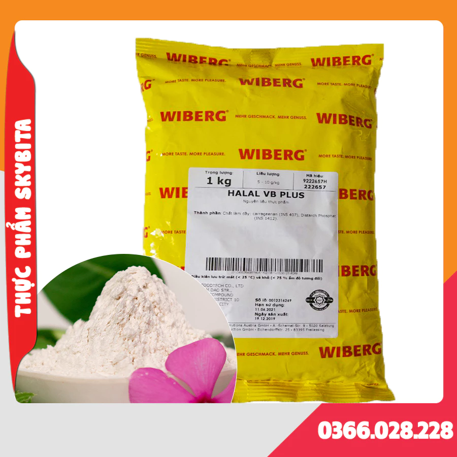 HALAL (OPTIMISER) VB PLUS WIBERG - Phụ gia tạo giòn dai, tạo cấu trúc kết dinh cho xúc xích, giò chả.