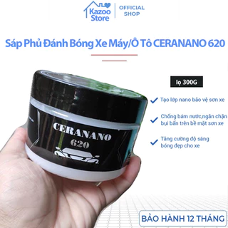 [Hộp 300g] Sáp Đánh Bóng Rửa Sạch Xe Máy, Ô Tô Ceranano 620 Phủ Ceramic Wax Đánh Sạch Vết Xước Xe