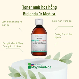 Toner nước hoa hồng Bielenda Dr Medica cho da mụn cấp nước