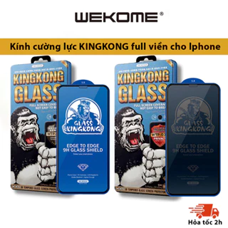 {Giá hủy diệt} Kính Cường Lực KingKong Full Màn 038 039 Chính Hãng Mẫu Mới Nhất Chống Vỡ Viền cho iPhone WEKOME