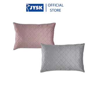 Gối tựa lưng | JYSK Engblomme | polyester| hồng/xám | R60xD90cm