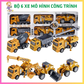 [Hoả tốc HCM] Set 6 xe công trình cỡ lớn quà tặng bé trai