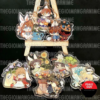 ( THỎ VÀ HOA ) Móc khóa DETECTIVE CONAN Thám Tứ Lừng Danh keyring mica acrylic in hình anime chibi xinh xắn