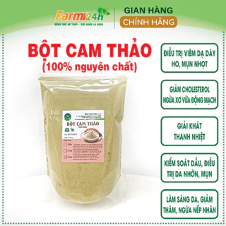 Bột cam thảo nguyên chất 100% organic, tắm trắng, ngừa mụ-n, mờ thâm, nếp nhăn, giảm cảm ho, mất tiếng, trợ tiêu hóa