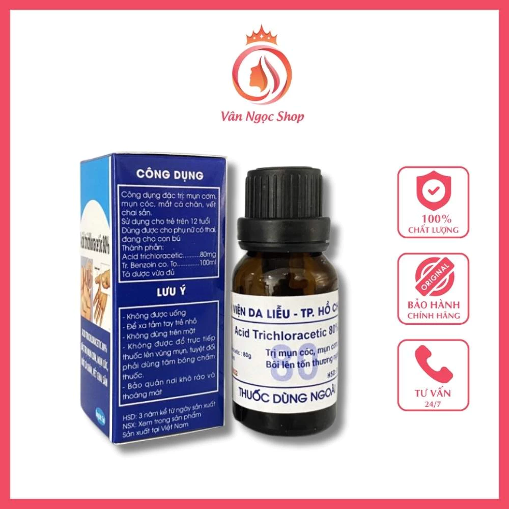 Acid Trivhloracetic 80 Gel Trợ Giúp Loại Bỏ Mụn Cơm Mụn Cóc Mắt Cá Chân Vết Chai Sần