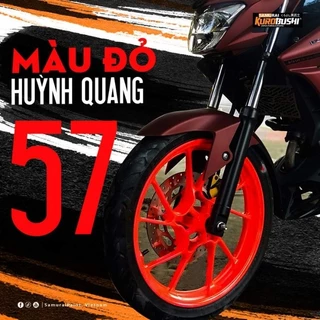 sơn xịt samurai chính hảng Combo màu đỏ huỳnh quang. Mã 57**