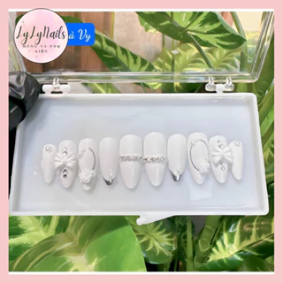 Set 24 móng tay giả,nailbox thiết kế thủ công thời trang hottrend LyLy PP08