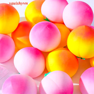 (5 MẪU) QUẢ ĐÀO SQUIShY Quả Đào Xanh Cầu Vồng đáng yêu mochi slime gudetama bóp xả stress chơi cực vui nhộn