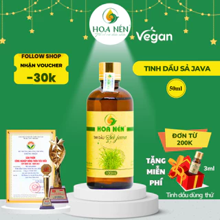 Tinh dầu Sả Java nguyên chất - Hoa Nén - Hương thơm mát, khử mùi, ẩm mốc, đuổi muỗi, côn trùng - 100ml