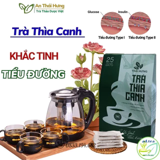 Trà Thìa Canh Thái Hưng - Khắc Tinh Tiểu Đường, Ổn Định Đường Huyết - 25 túi lọc 125gr / ad.tea