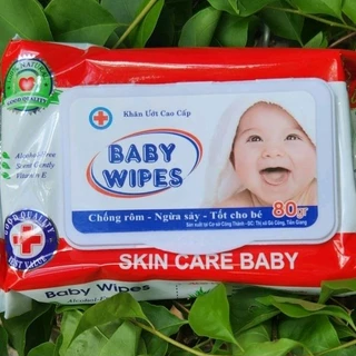 [combo 10 gói] Khăn ướt baby Wipes 80g