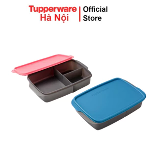 Hộp cơm Tupperware chia ngăn Coolteen 1 lít chính hãng (2 màu) nhựa nguyên sinh an toàn 100%