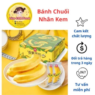 BÁNH CHUỐI LỘT VỎ NHÂN KEM  HOT TREND  ❤️ FREE SHIP ❤️  LÙN CON FOOD