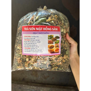 Trà Sơn Mật Hồng Sâm Túi 1kg , hỗ trợ thải độ gan , mát gan
