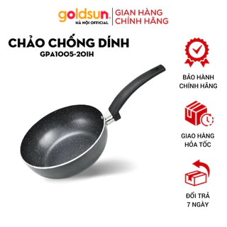 Chảo chống dính đáy từ Goldsun GPA1005 20IH 20cm dùng cho mọi loại bếp, bảo hành chính hãng