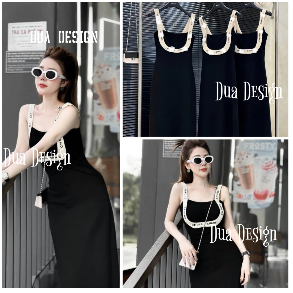 🛒Váy Phông 2 Dây Đầm Phông Dáng Dài Dáng Suông Freesize Thấm Hút Mồ Hôi Bầu 70kg Được Hết mẫu VAYCHNELVIEN. D150🛒