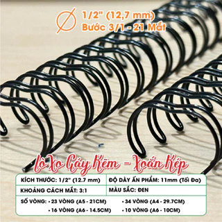 Lò Xo Gáy Kẽm 12.7 mm ( 1/2") - Bước 3:1- Đóng Sổ Tay, Lịch, Catalogue